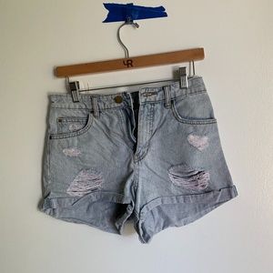 Billabong Light Wash High Waisted Shorts